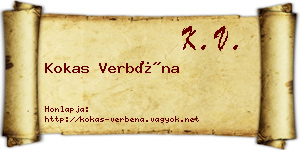 Kokas Verbéna névjegykártya